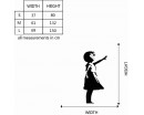 Banksy Girl Balloon Silhouette Wall Art Sticker